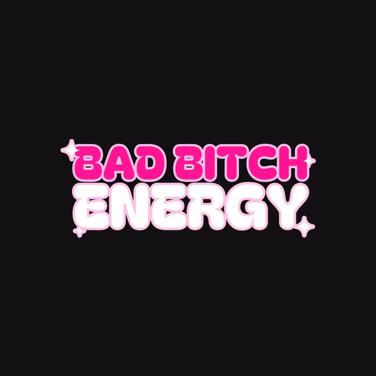 Bad Bitch Energy Biker Shorts in Black