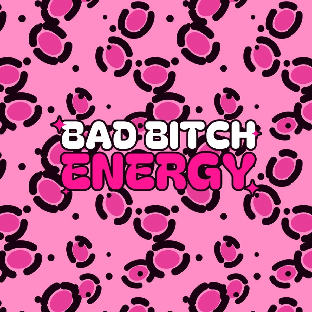 Bad Bitch Energy Biker Shorts in Pink Leopard