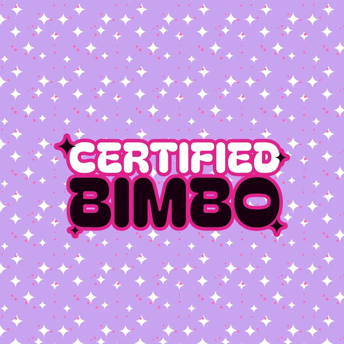 Certified Bimbo All-Over Crop Tee in Starry Lilac