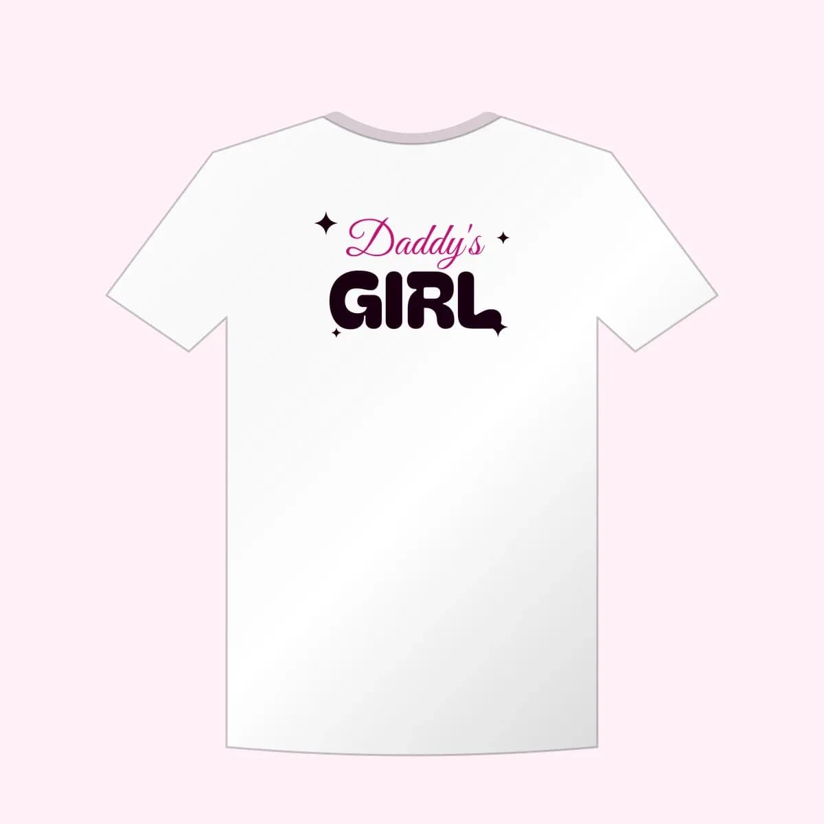 Daddy’s Girl Baby Tee in White/Pink