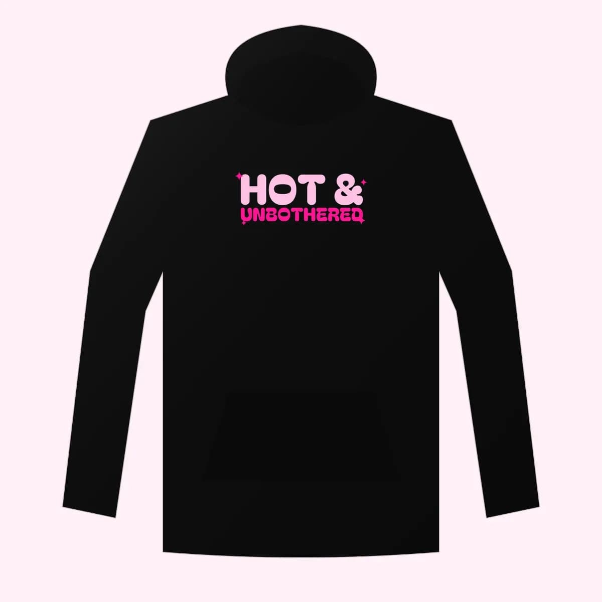 Hot & Unbothered Cropped Hoodie in Black