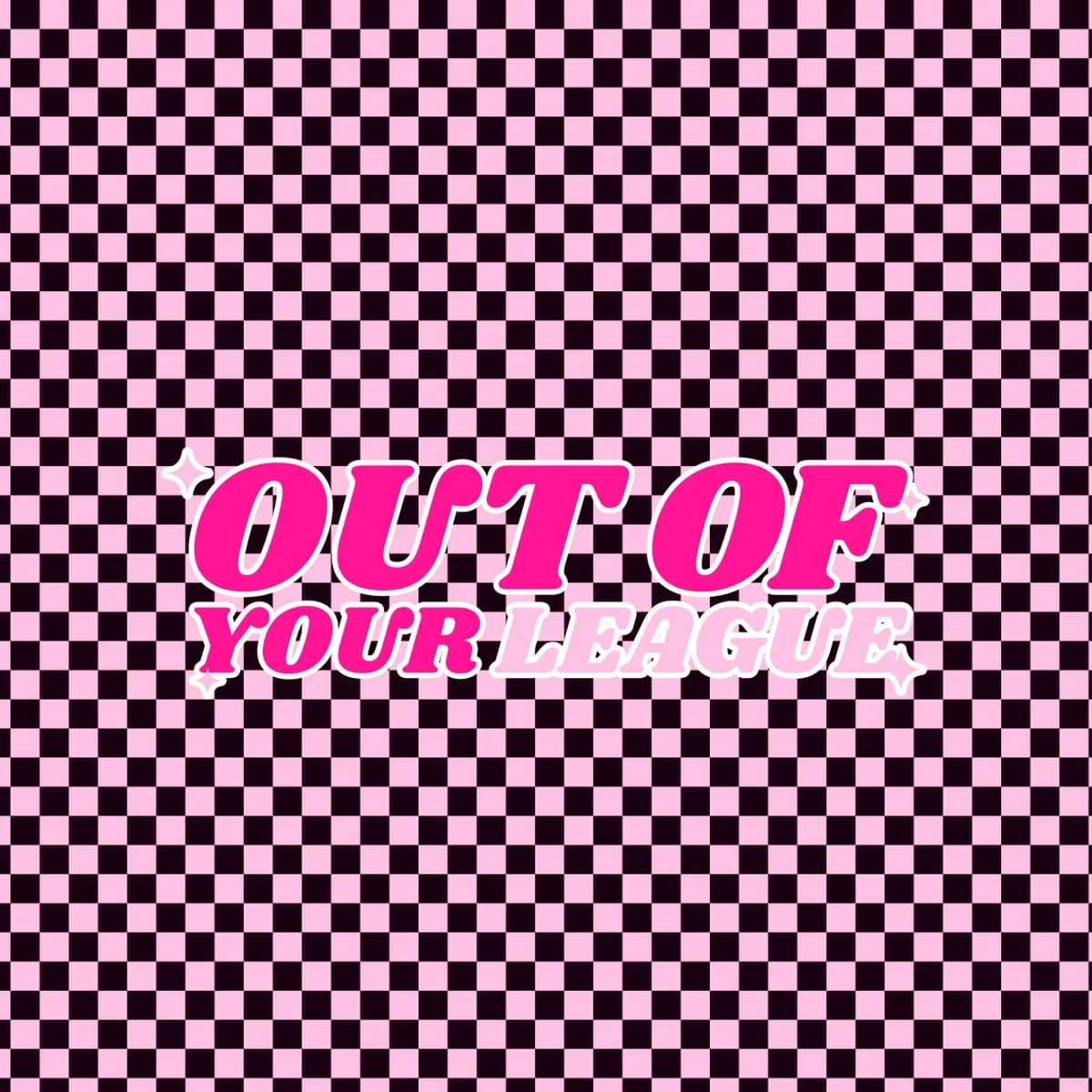 Out of Your League Skater Skirt in Pink Checker