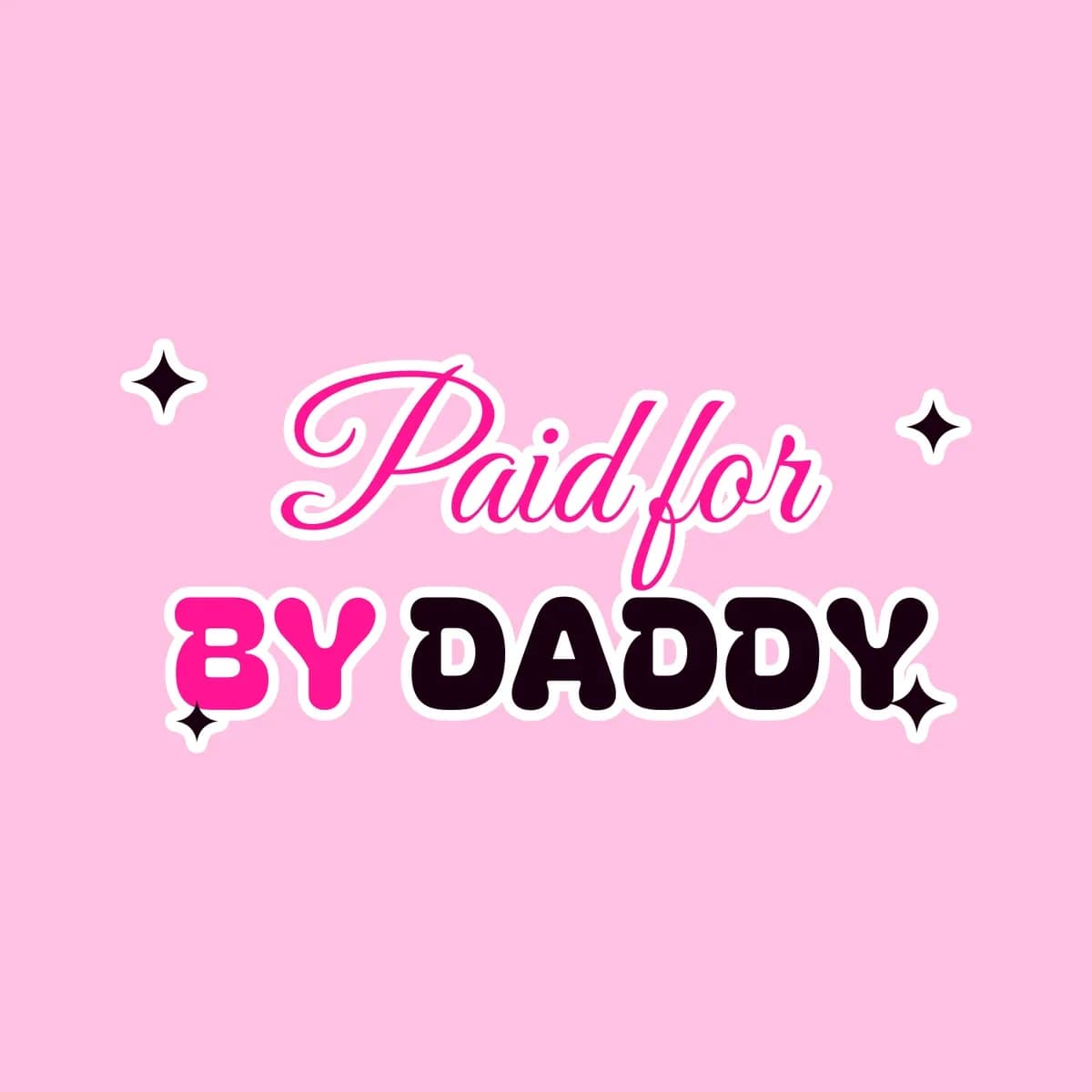 Paid for by Daddy iPhone Case in Baby Pink