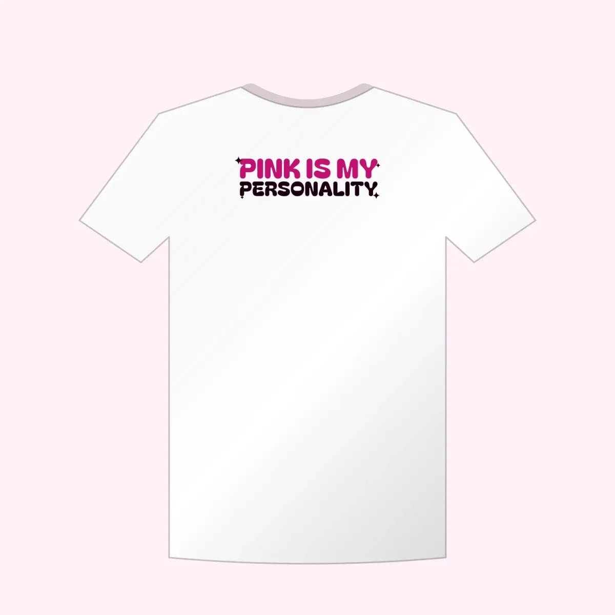Pink Is my Personality Crop Top in White