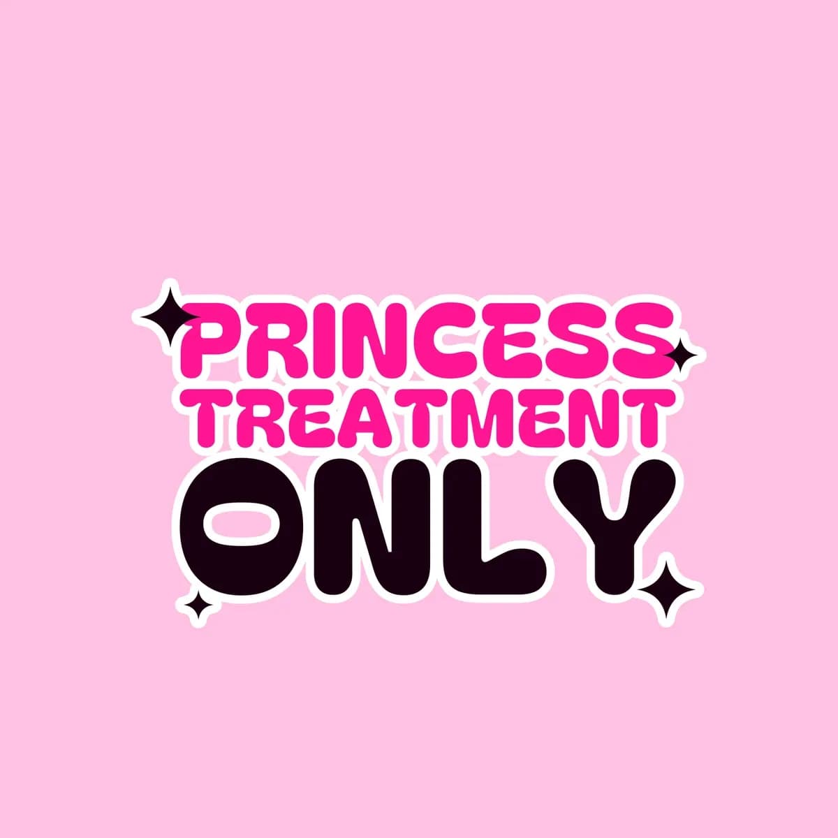 Princess Treatment Only All-Over Crop Tee in Baby Pink