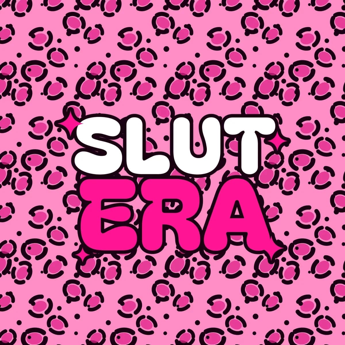 Slut Era All-Over Crop Tee in Pink Leopard