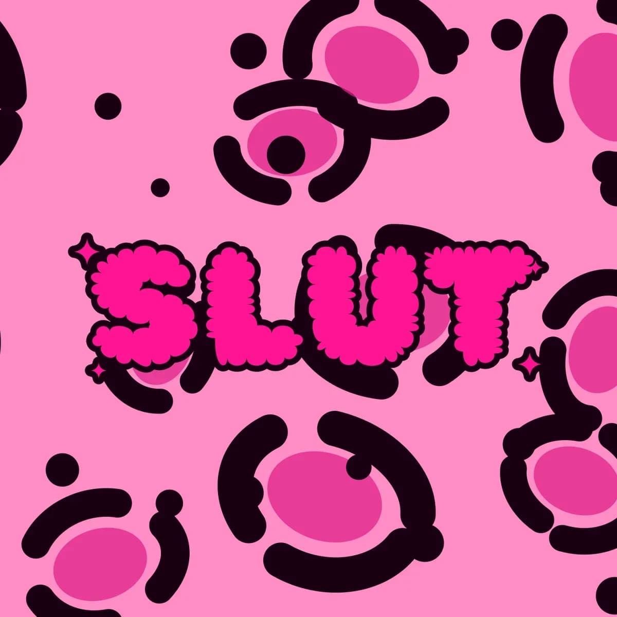 SLUT iPhone Case in Pink Leopard