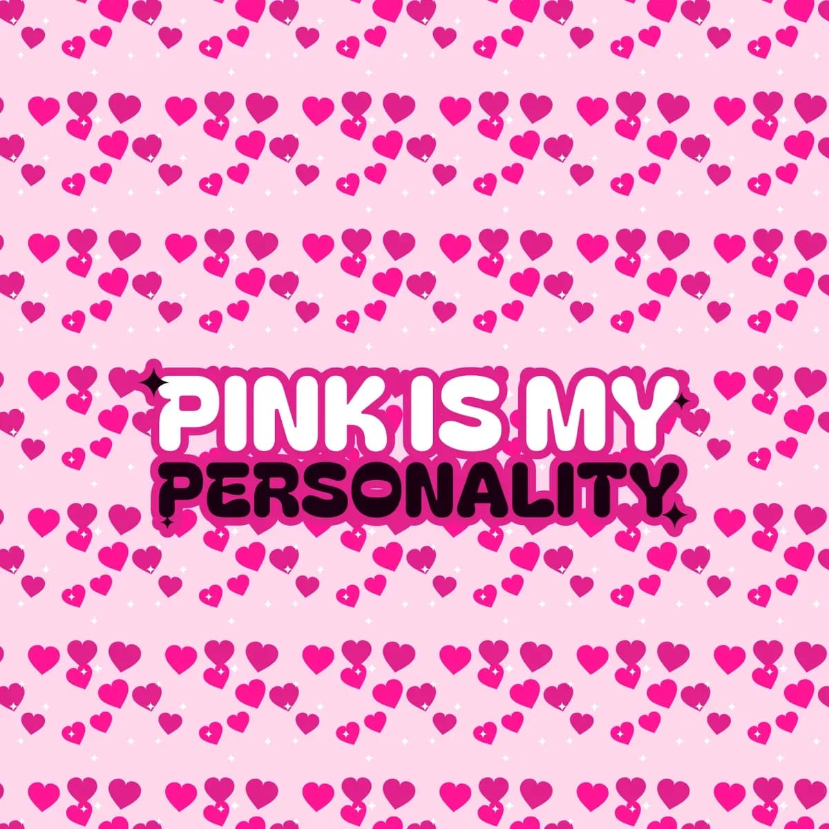Pink Is my Personality All-Over Crop Tee in Candy Hearts