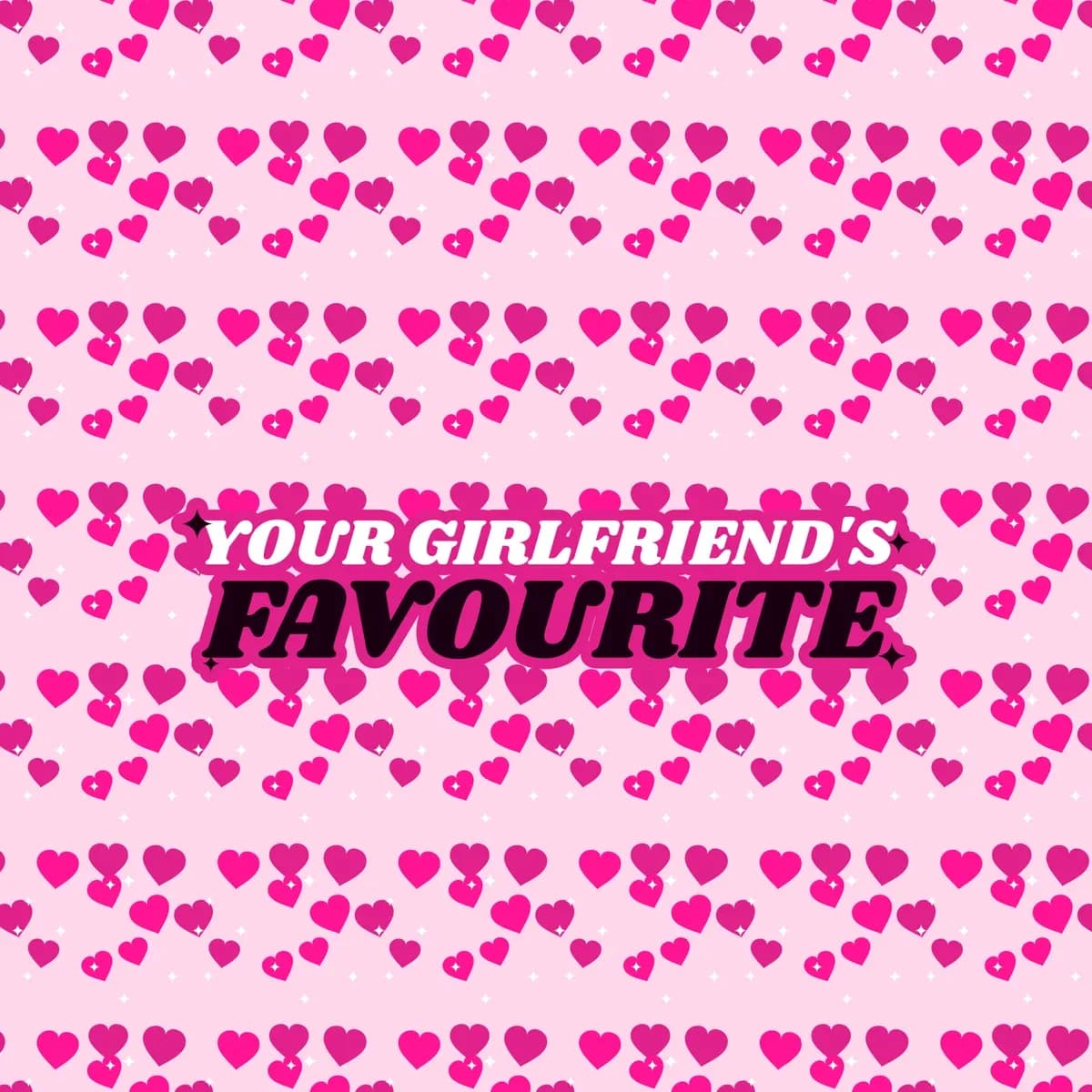 Your Girlfriend’s Favourite All-Over Crop Tee in Candy Hearts