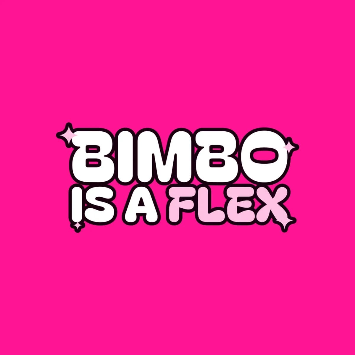 Bimbo Is a Flex Bandeau Bikini in Hot Pink