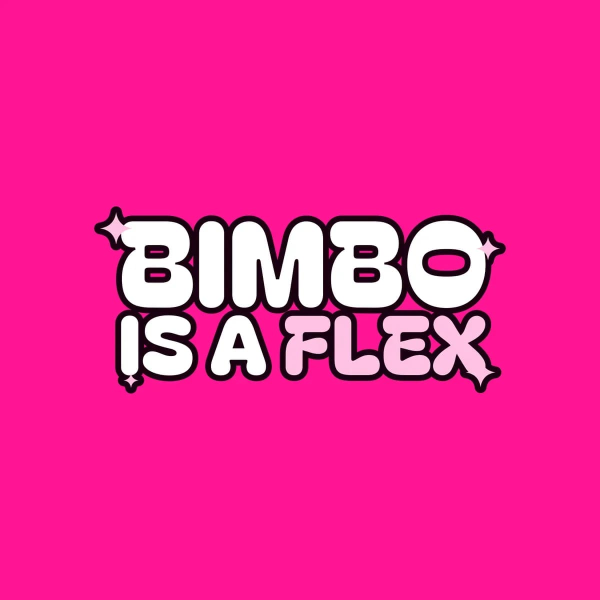 Bimbo Is a Flex Zip Hoodie in Hot Pink