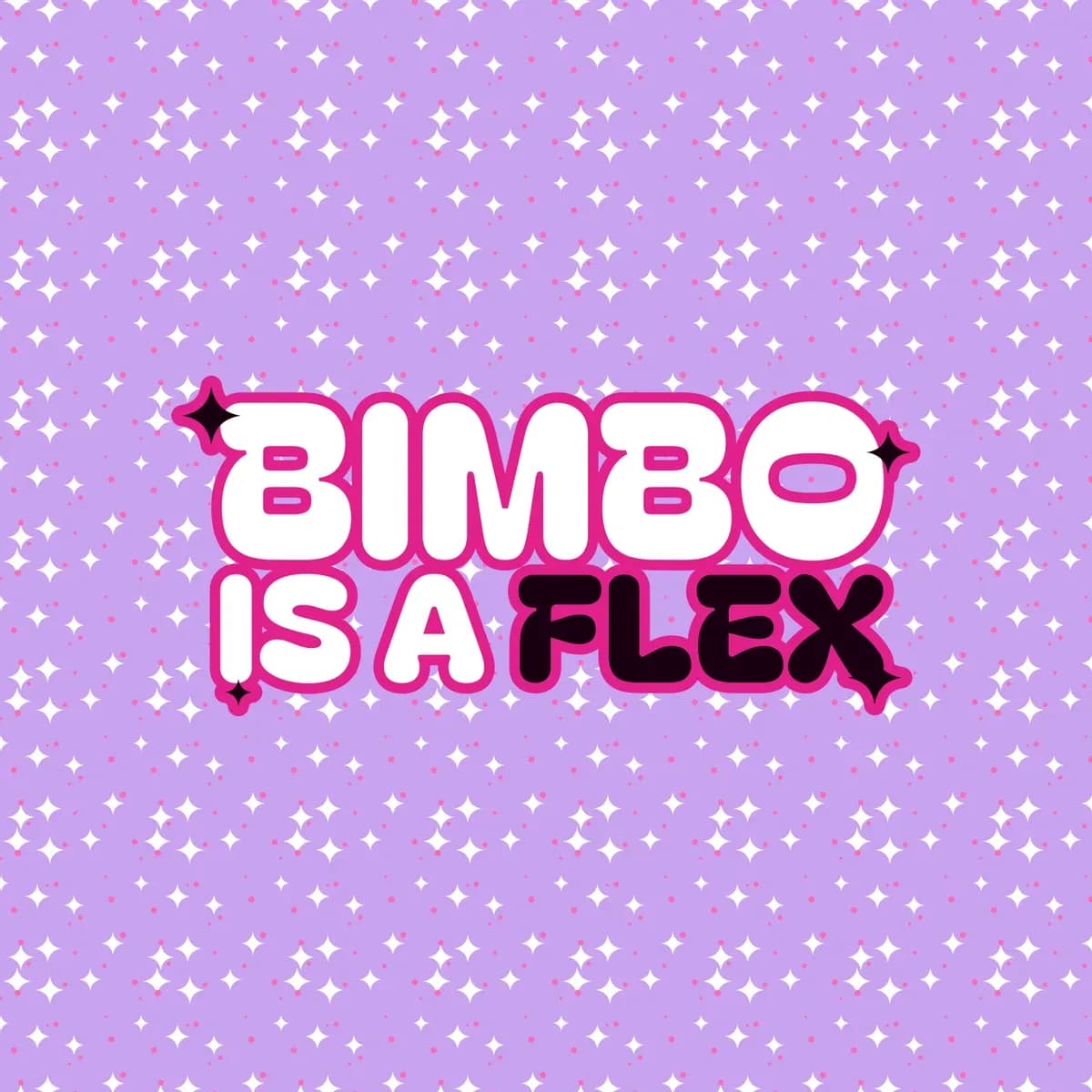 Bimbo Is a Flex Zip Hoodie in Starry Lilac