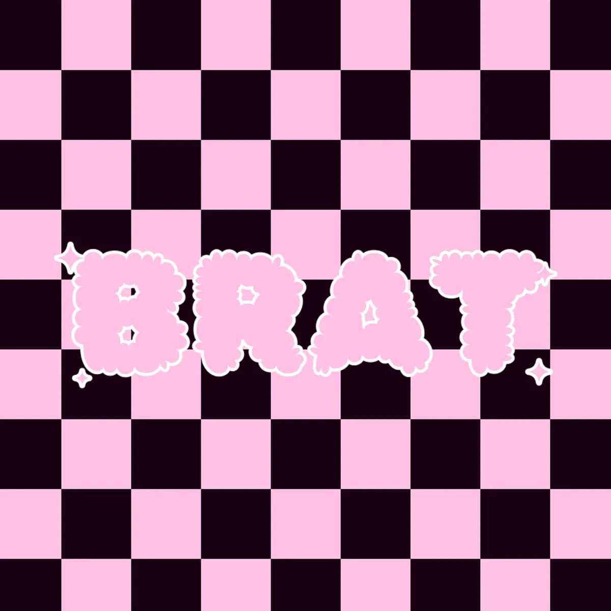 BRAT Booty Shorts in Pink Checker
