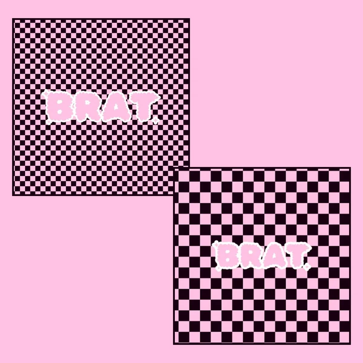 BRAT Tracksuit in Pink Checker: zip hoodie and wide-leg joggers