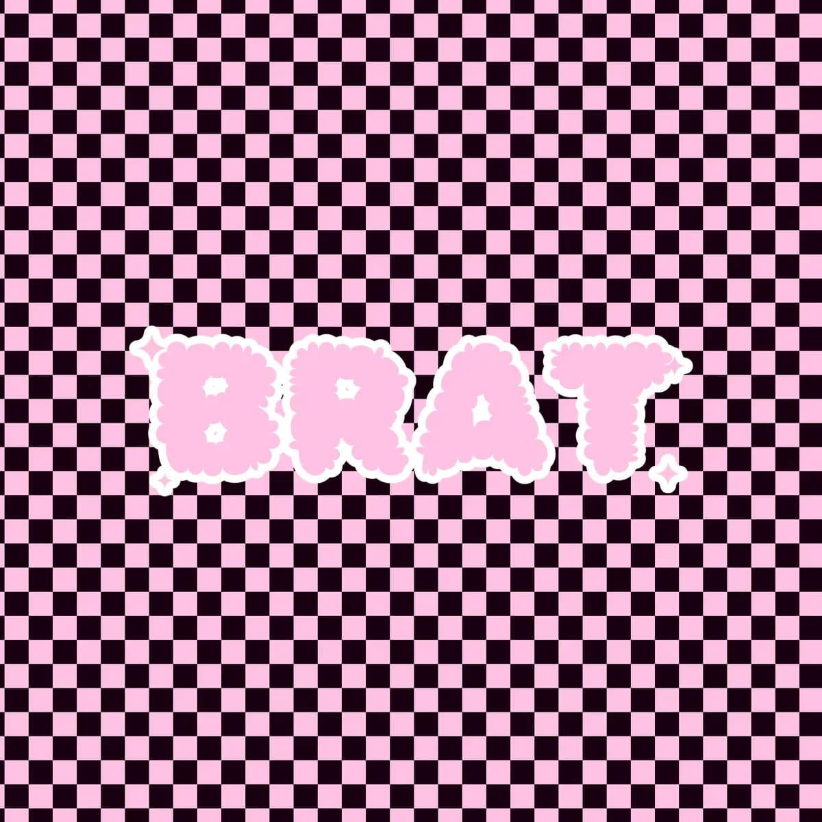 BRAT Zip Hoodie in Pink Checker