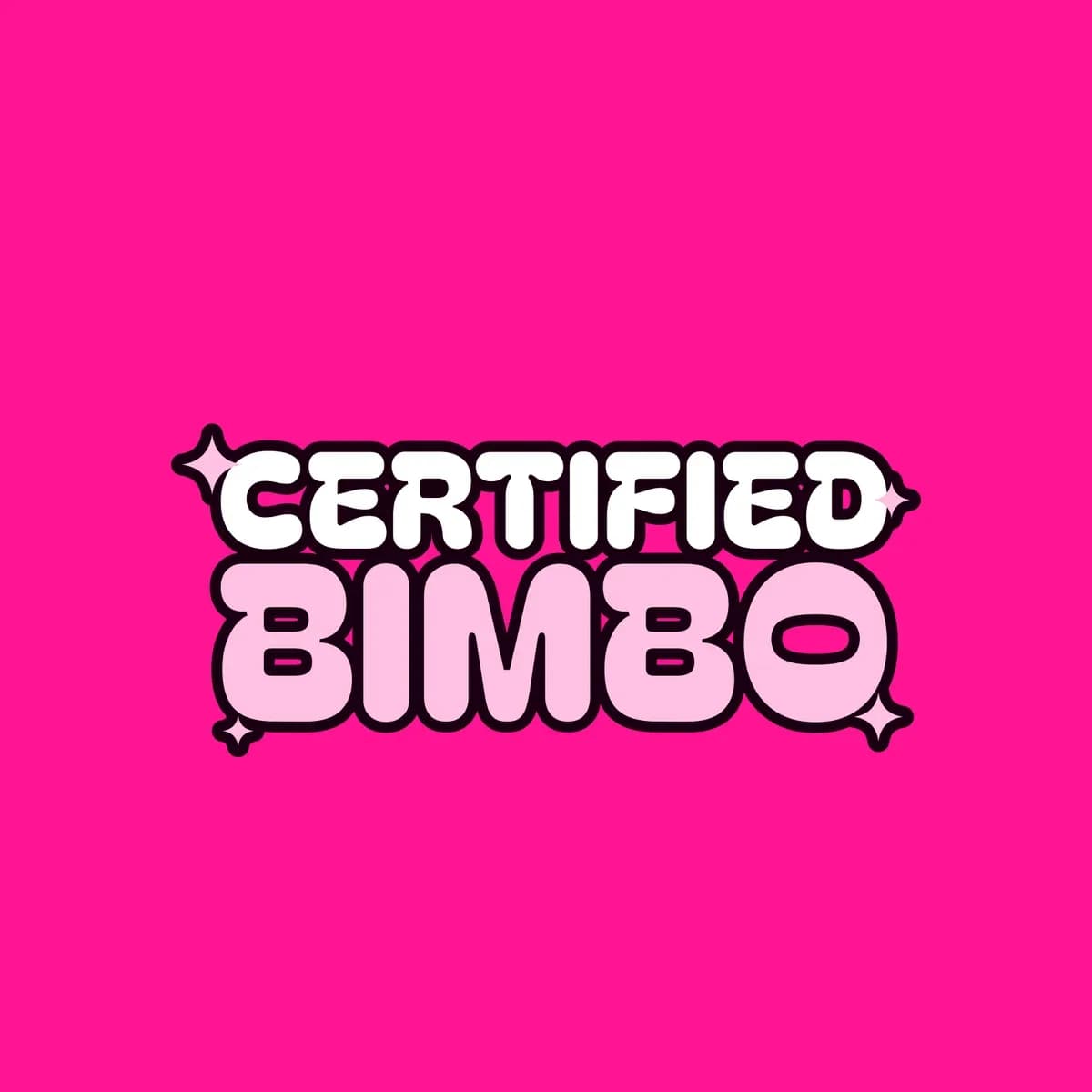 Certified Bimbo All-Over Crop Tee in Hot Pink