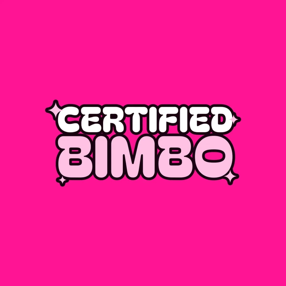 Certified Bimbo Bandeau Bikini in Hot Pink