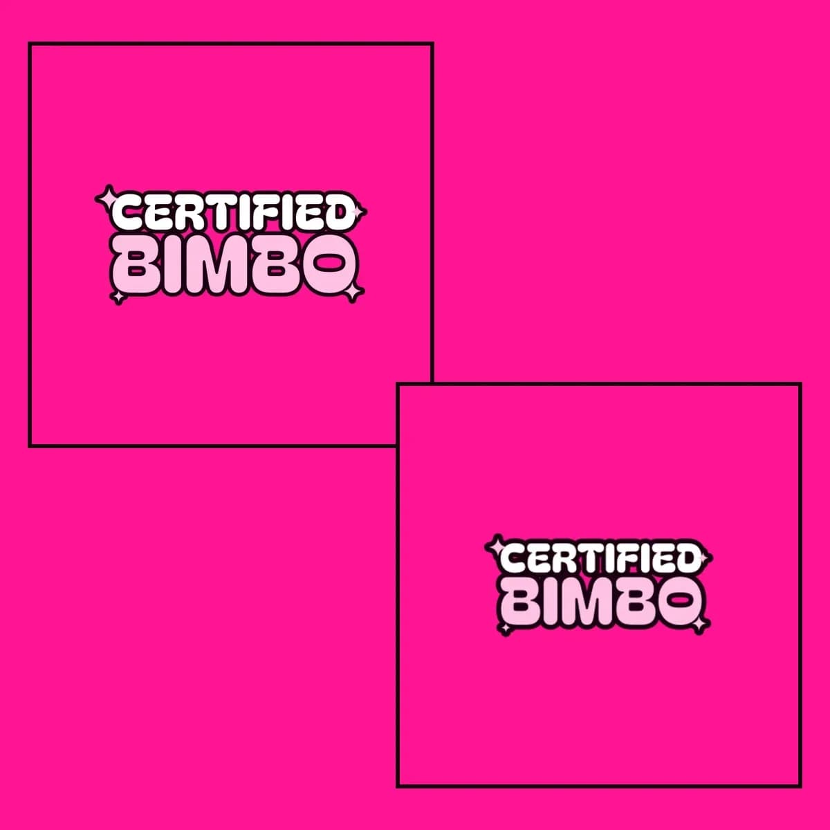 Certified Bimbo Tracksuit in Hot Pink: zip hoodie and wide-leg joggers