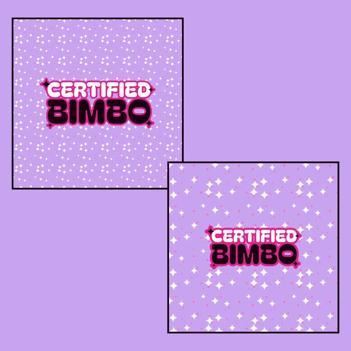 Certified Bimbo Tracksuit in Starry Lilac: zip hoodie and wide-leg joggers