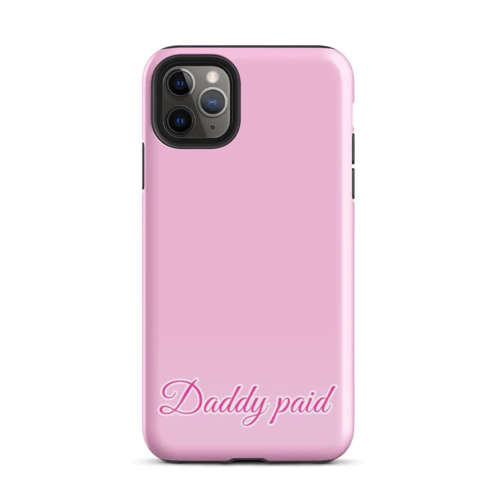 Paid for by Daddy PopSocket-Friendly iPhone Case in Baby Pink