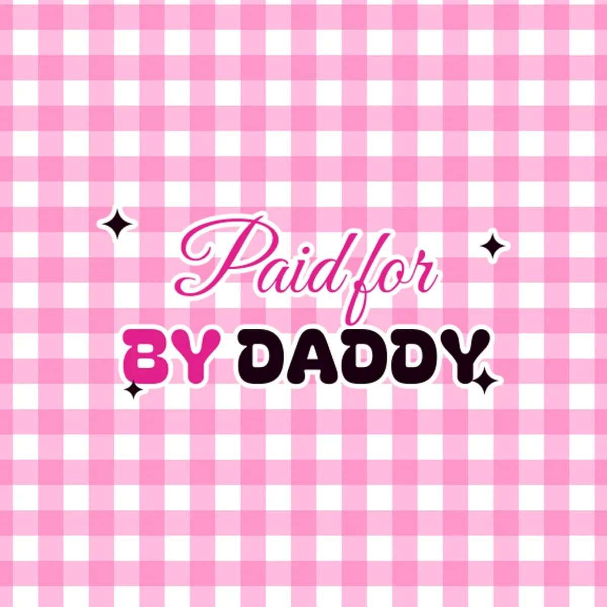 Paid for by Daddy String Bikini in Pink Gingham