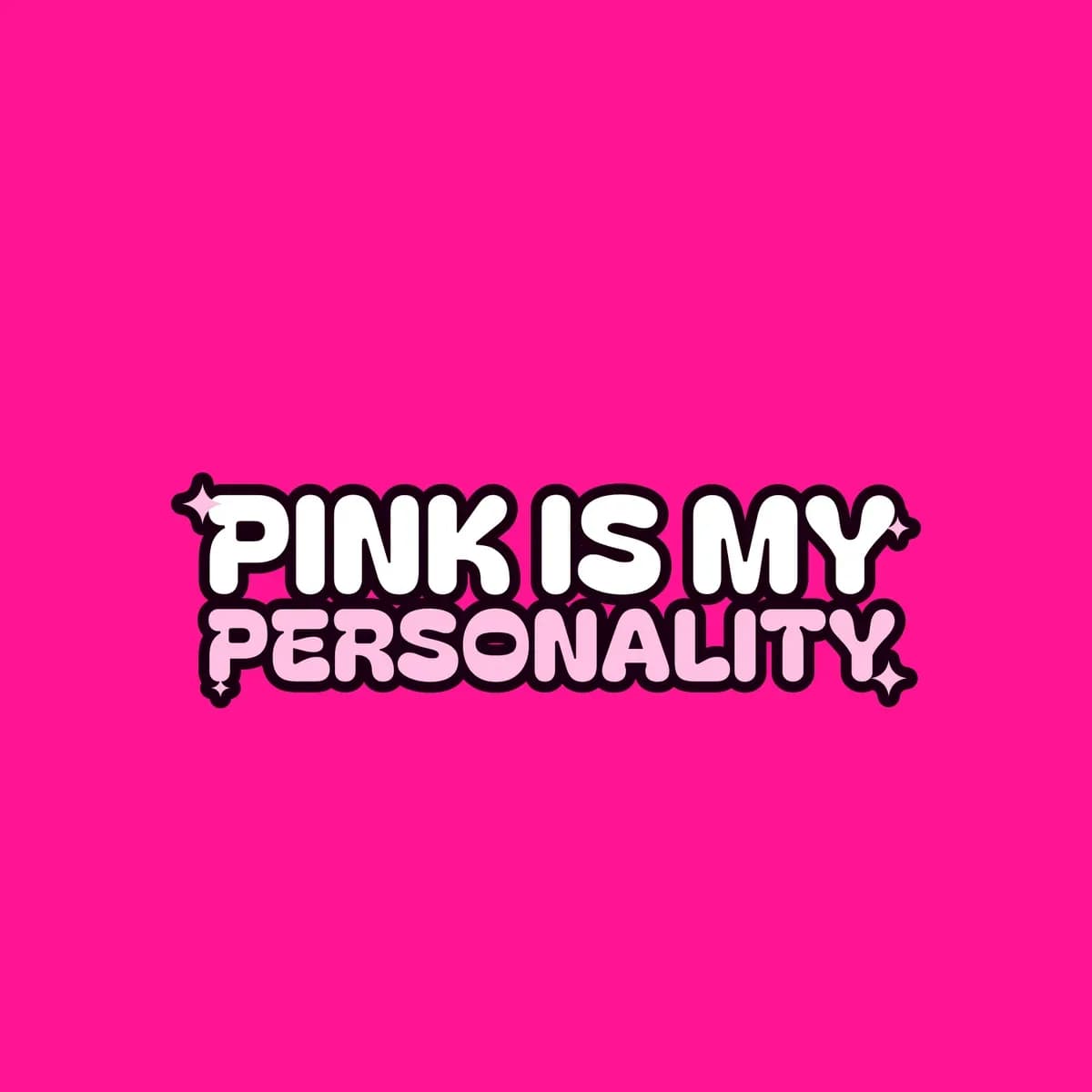 Pink Is my Personality All-Over Crop Tee in Hot Pink