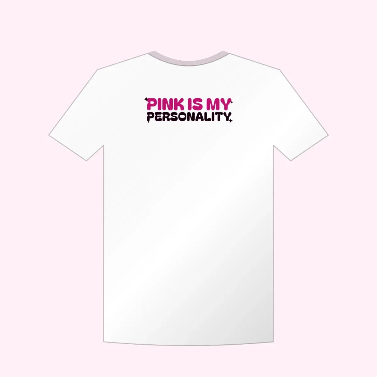 Pink Is my Personality Baby Tee in White/Pink