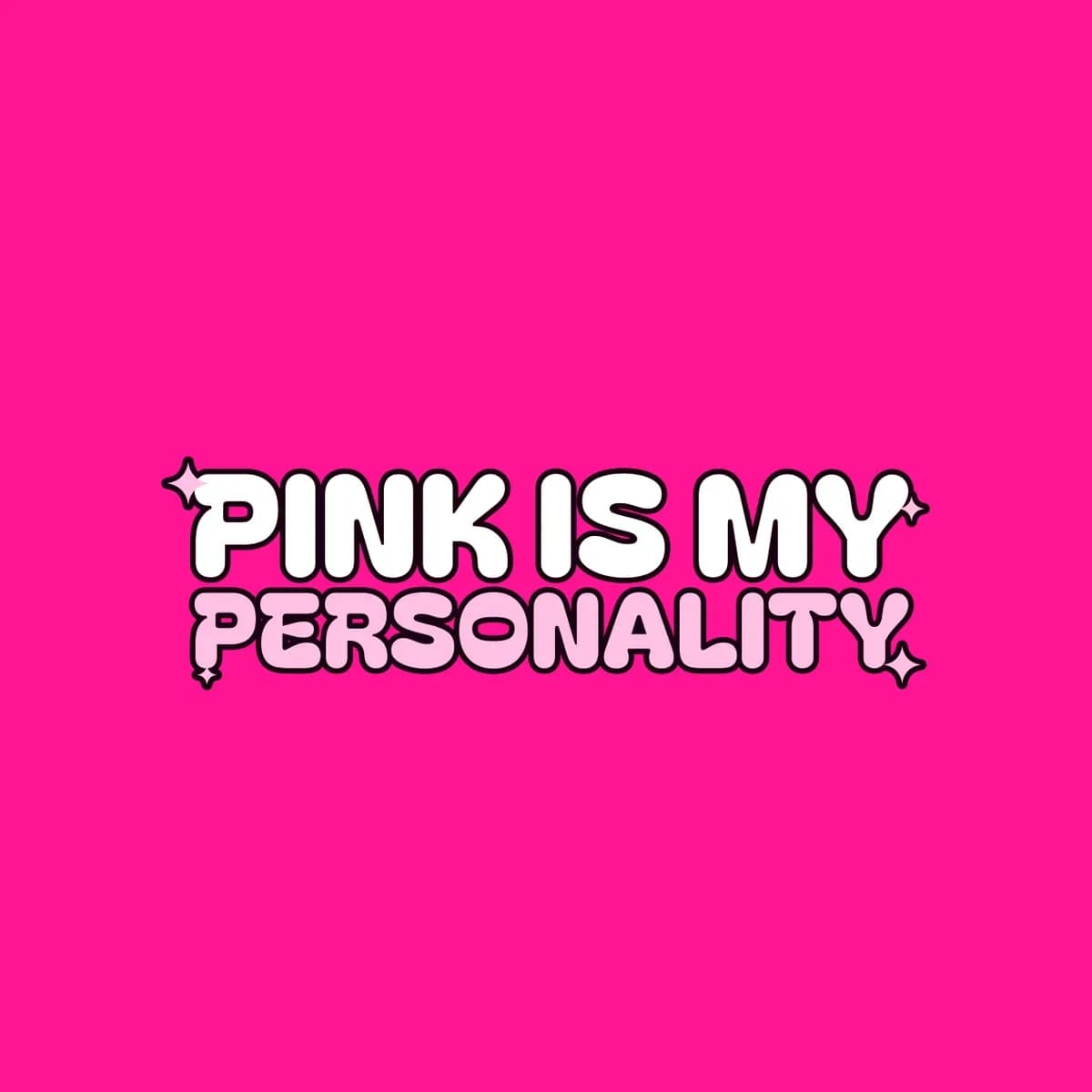 Pink Is my Personality Skater Skirt in Hot Pink