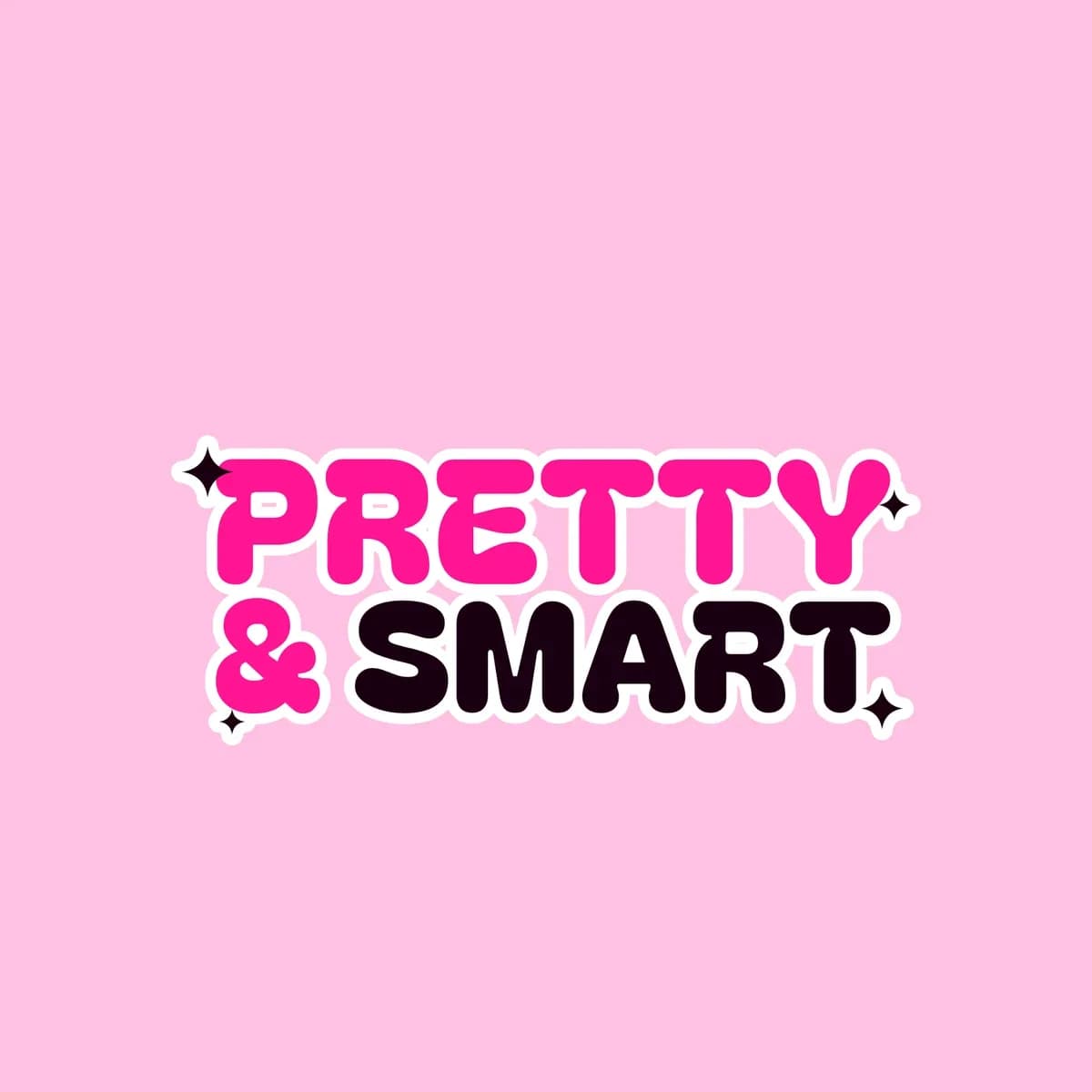 Pretty & Smart All-Over Crop Tee in Baby Pink