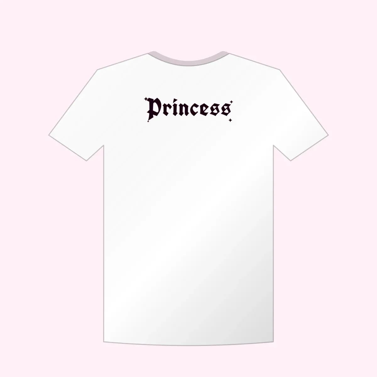 Princess Baby Tee in White/Pink