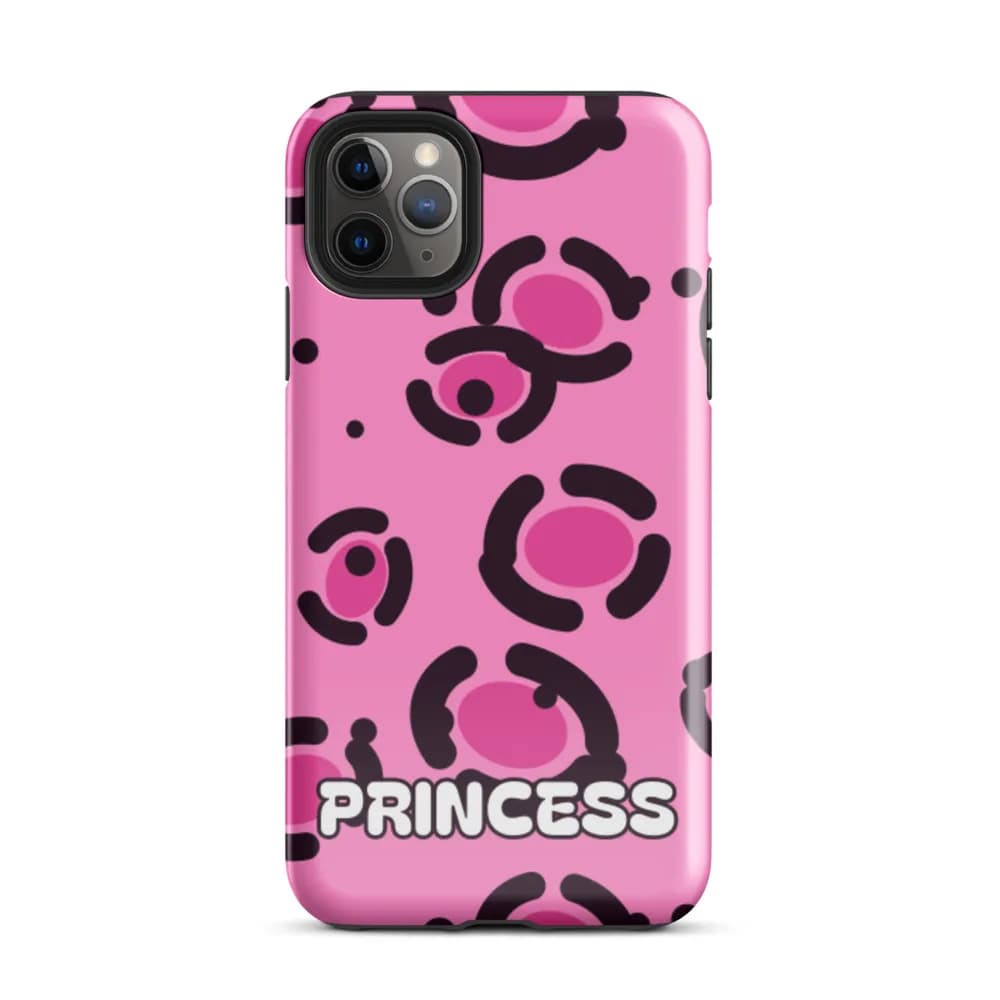 Princess PopSocket-Friendly iPhone Case in Pink Leopard