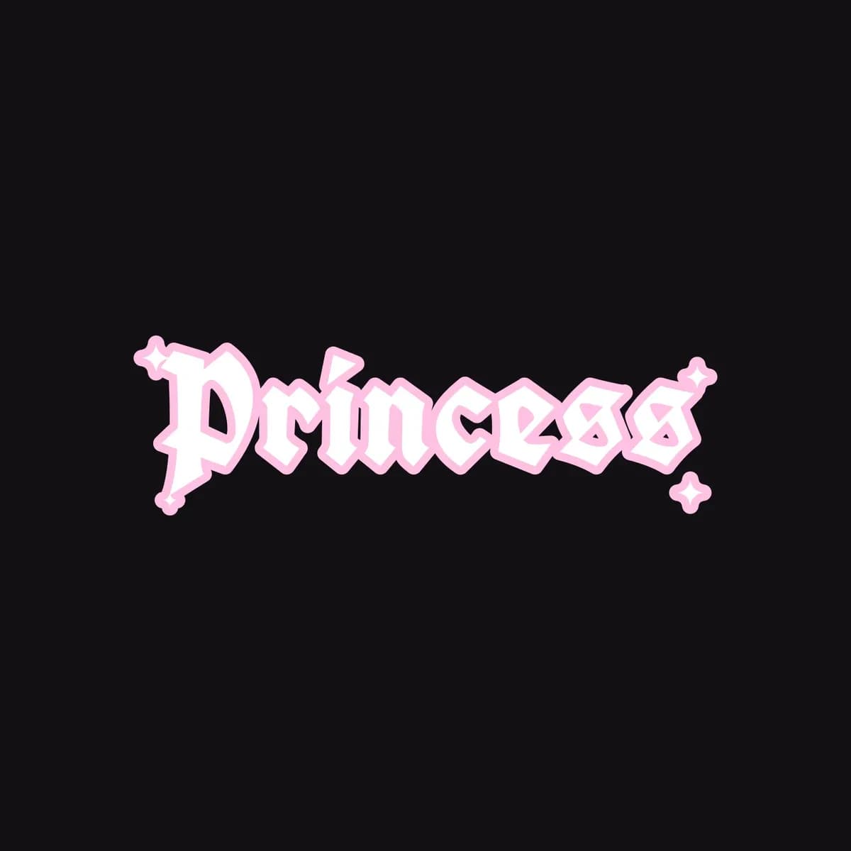 Princess Zip Hoodie in Black
