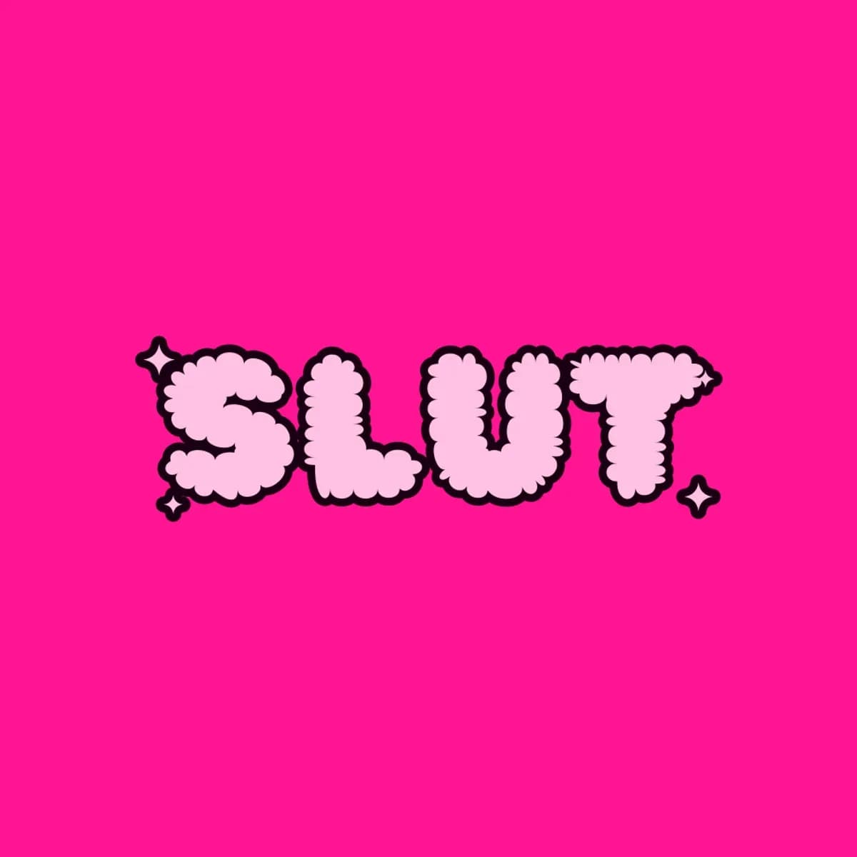SLUT Bandeau Bikini in Hot Pink