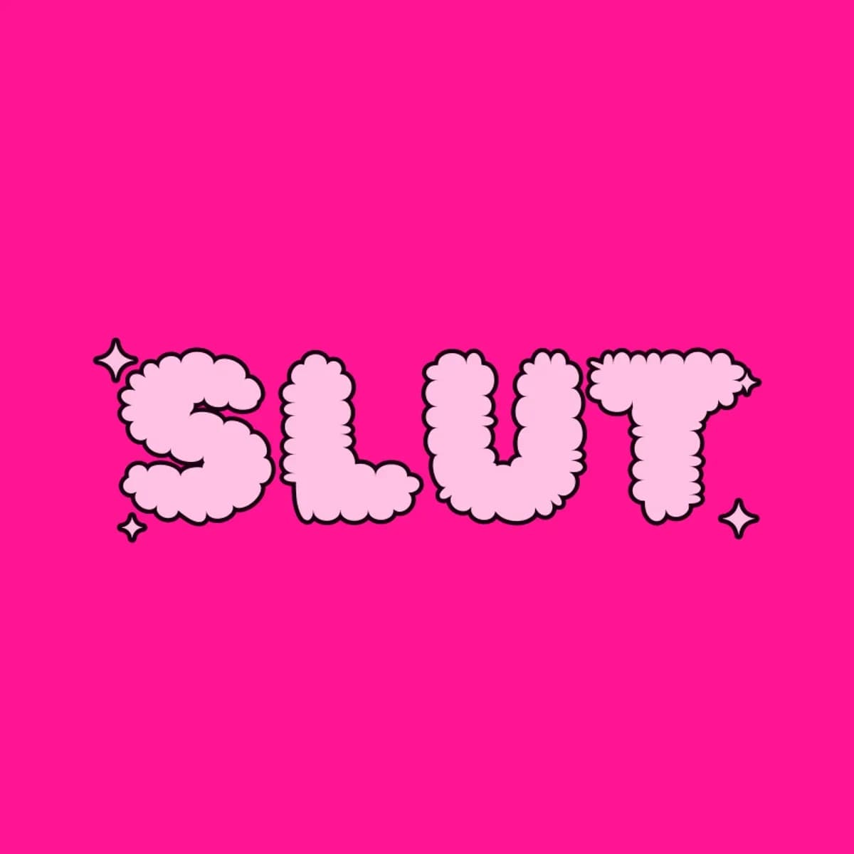 SLUT Booty Shorts in Hot Pink