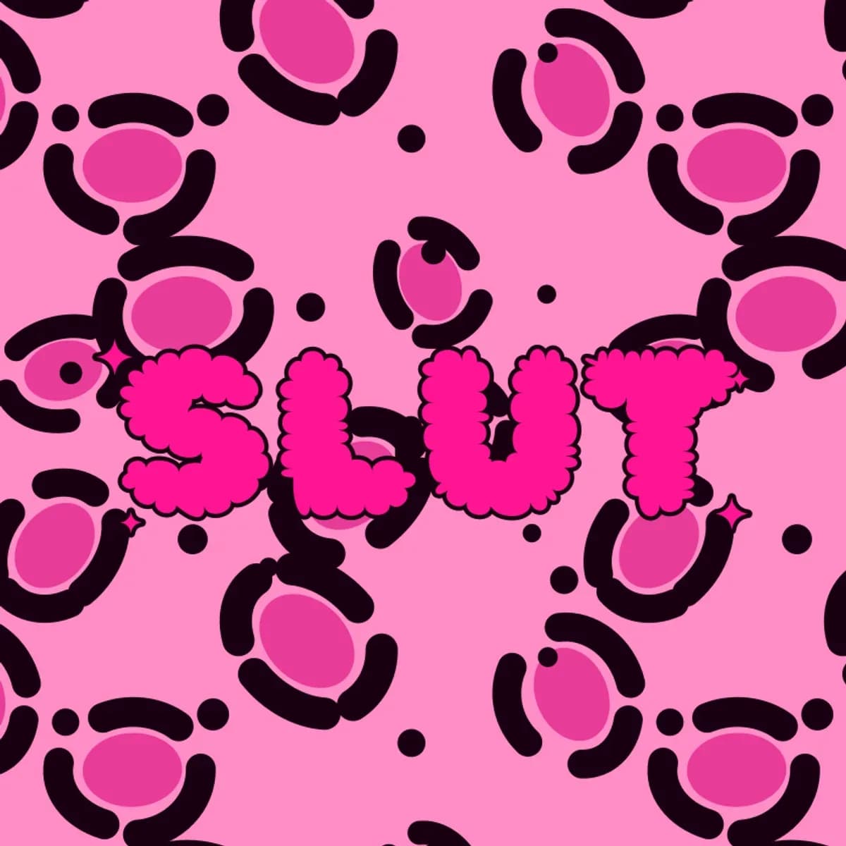 SLUT Booty Shorts in Pink Leopard