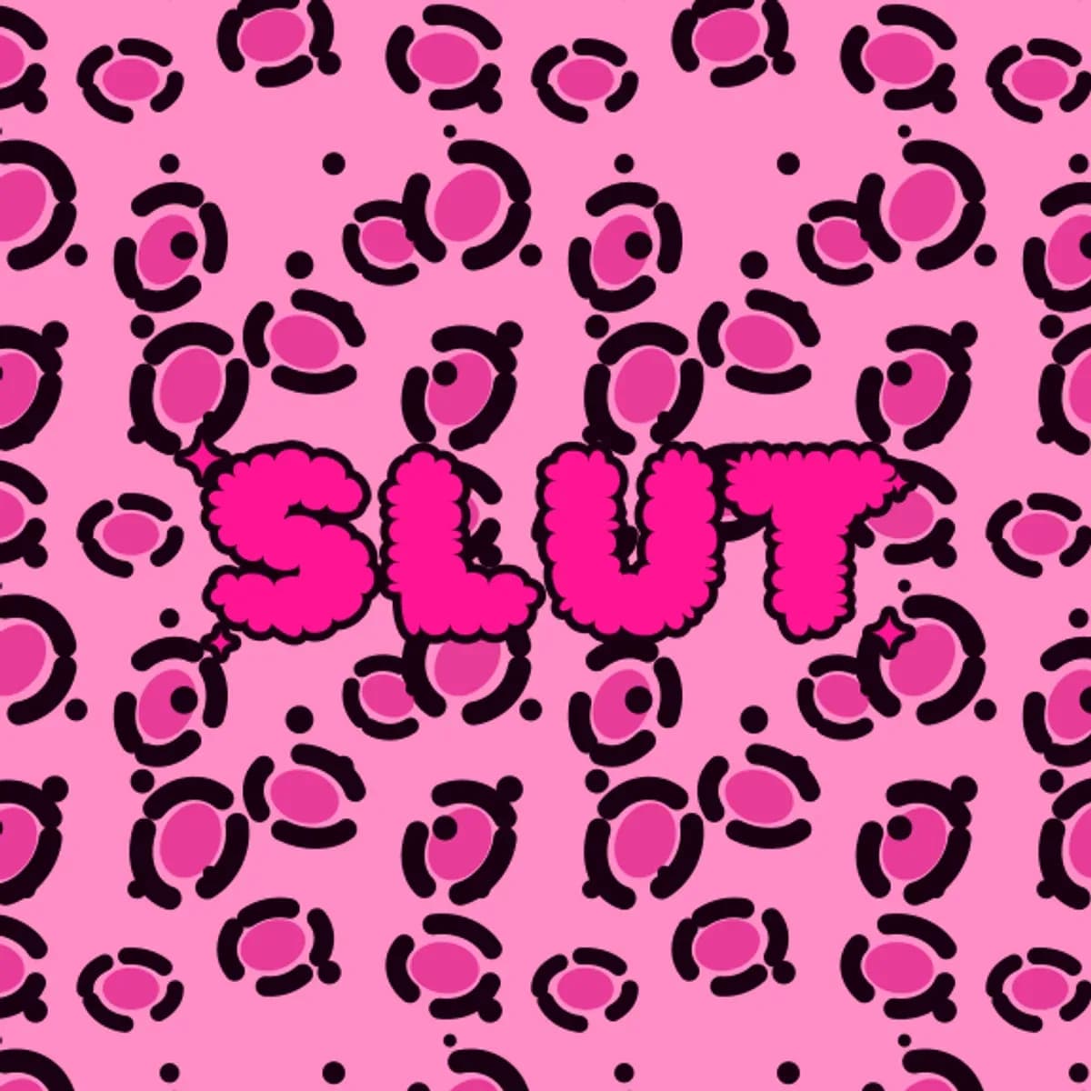 SLUT String Bikini in Pink Leopard