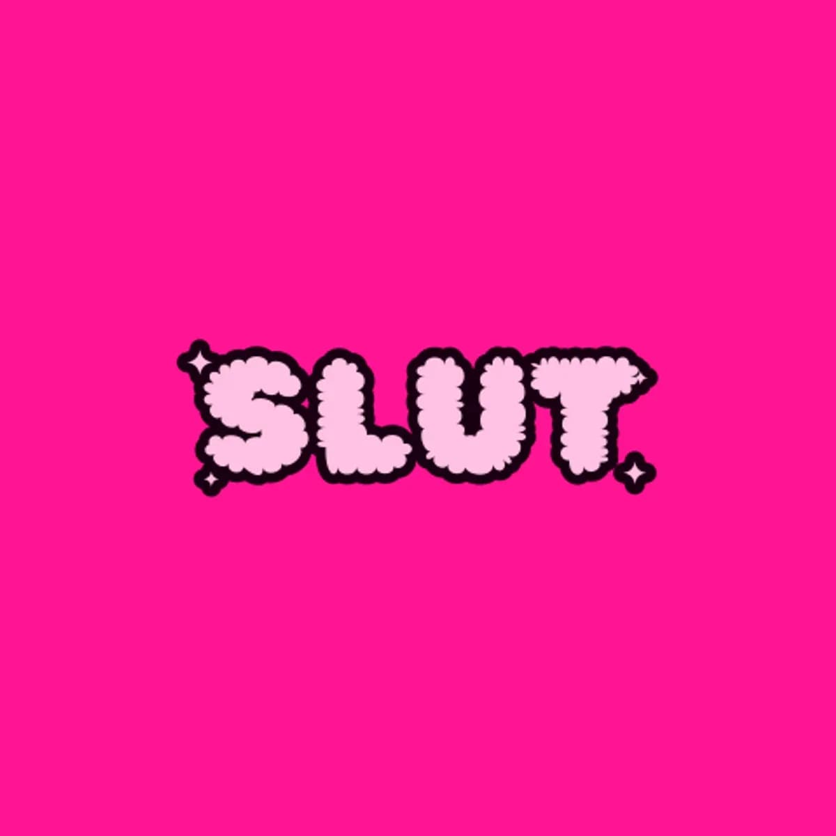 SLUT Wide-Leg Joggers in Hot Pink