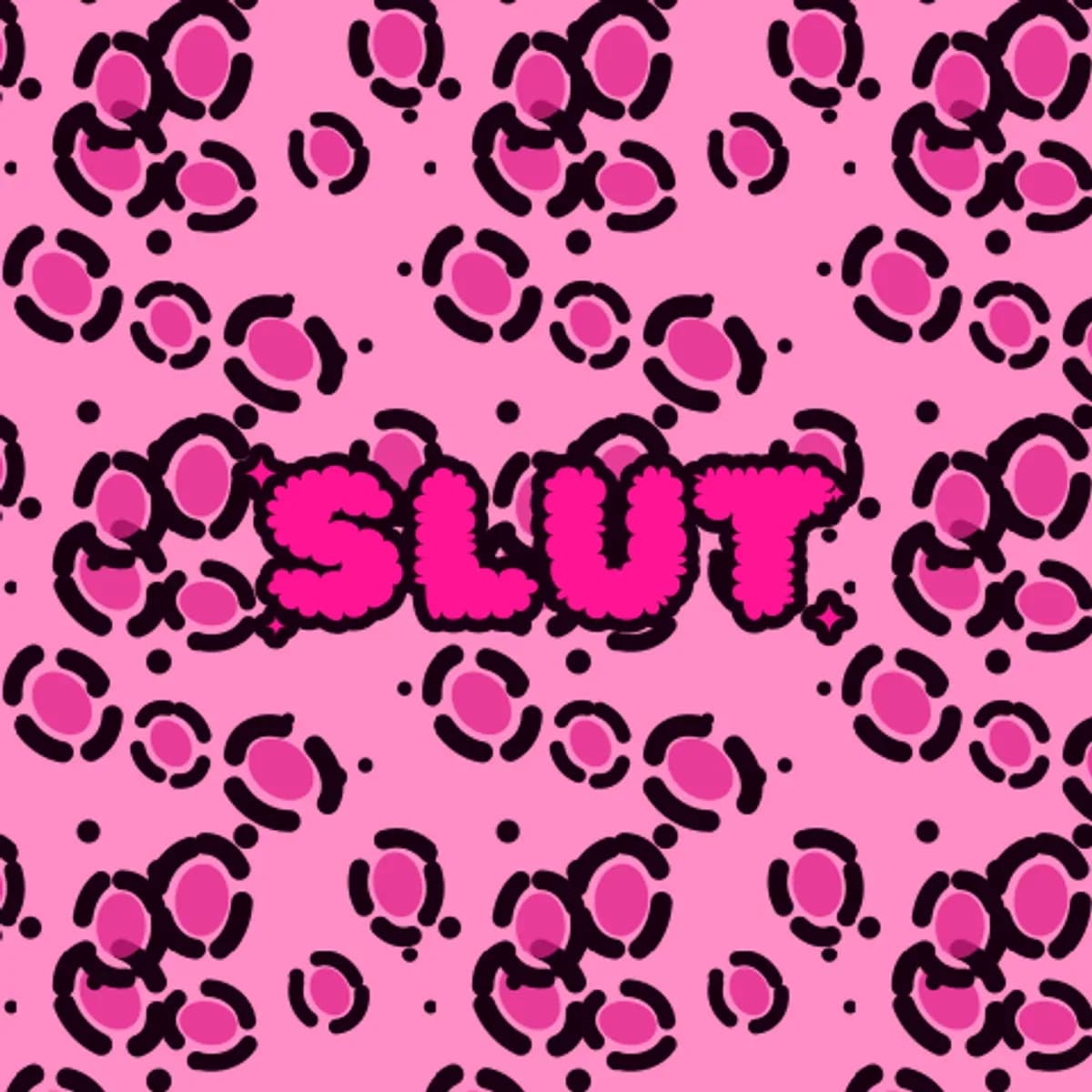 SLUT Wide-Leg Joggers in Pink Leopard